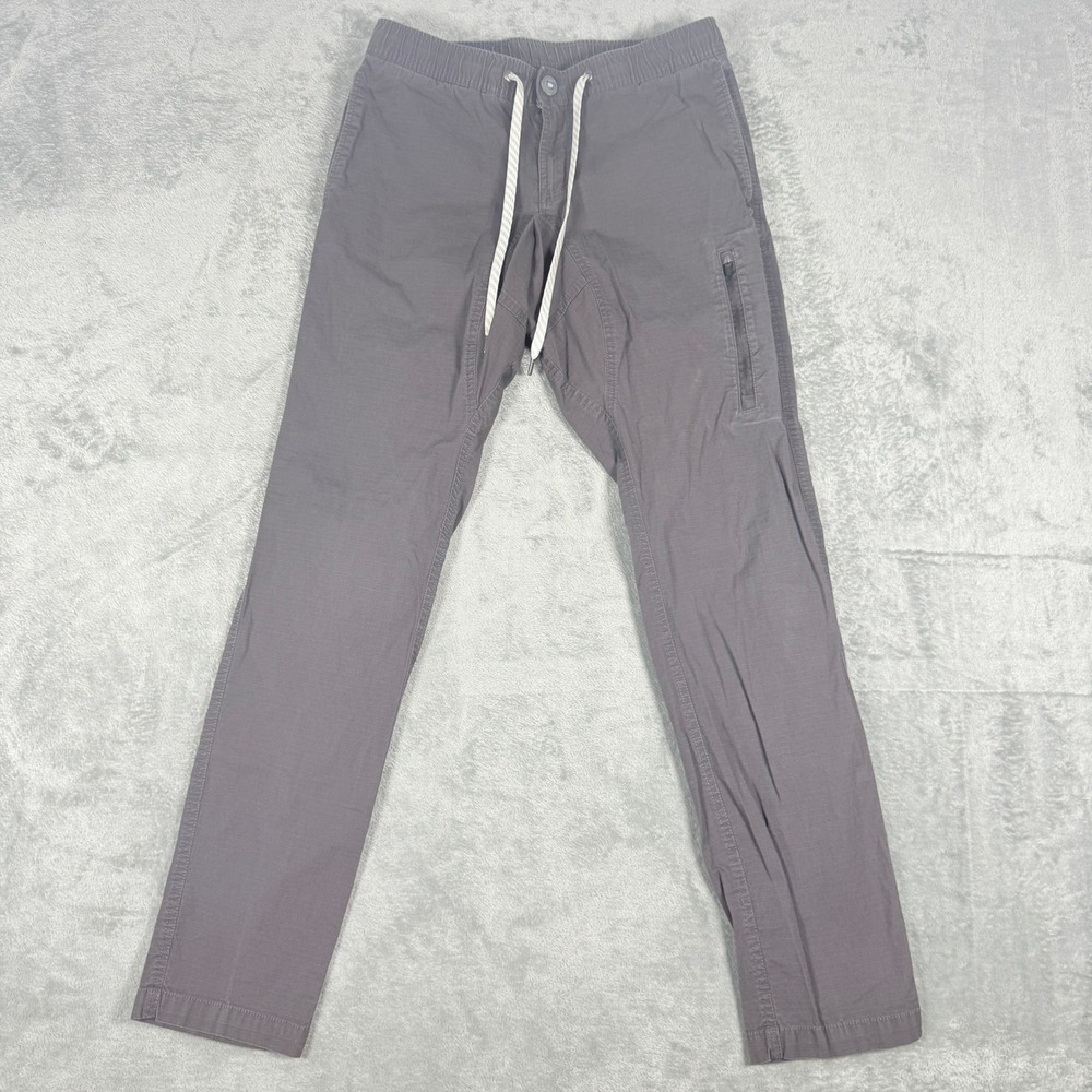 Vuori Mens Small Ripstop Climber Pants Charcoal Grey V412 Elastic Waist Joggers